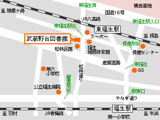 武蔵野台図書館地図
